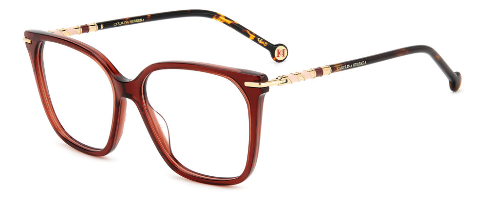 Carolina Herrera HER 0094 rectangle eyeglasses in Burgundy Havn