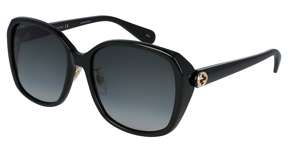 Gucci GG0371SK square sunglasses in Black Black Grey/Nylon
