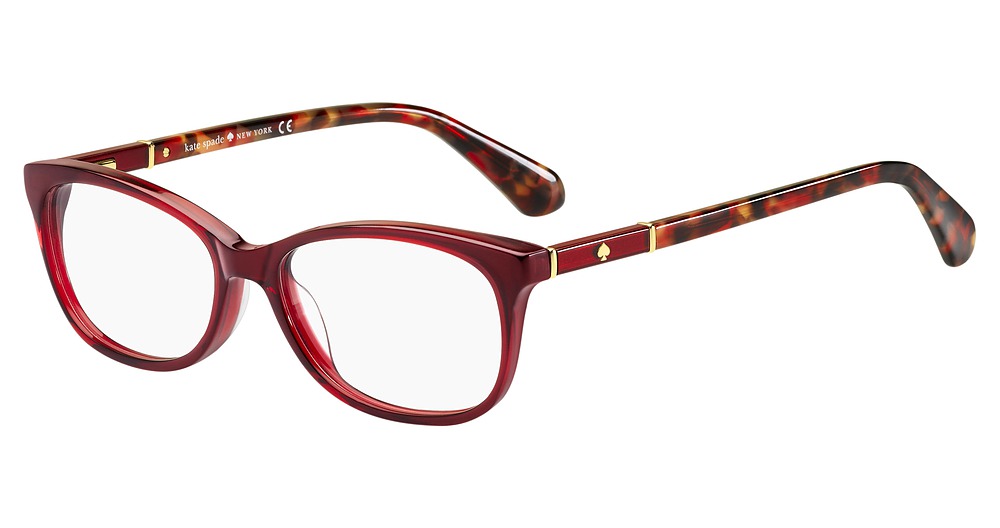 Kate Spade Kaileigh rectangle eyeglasses in Burgundy Havana