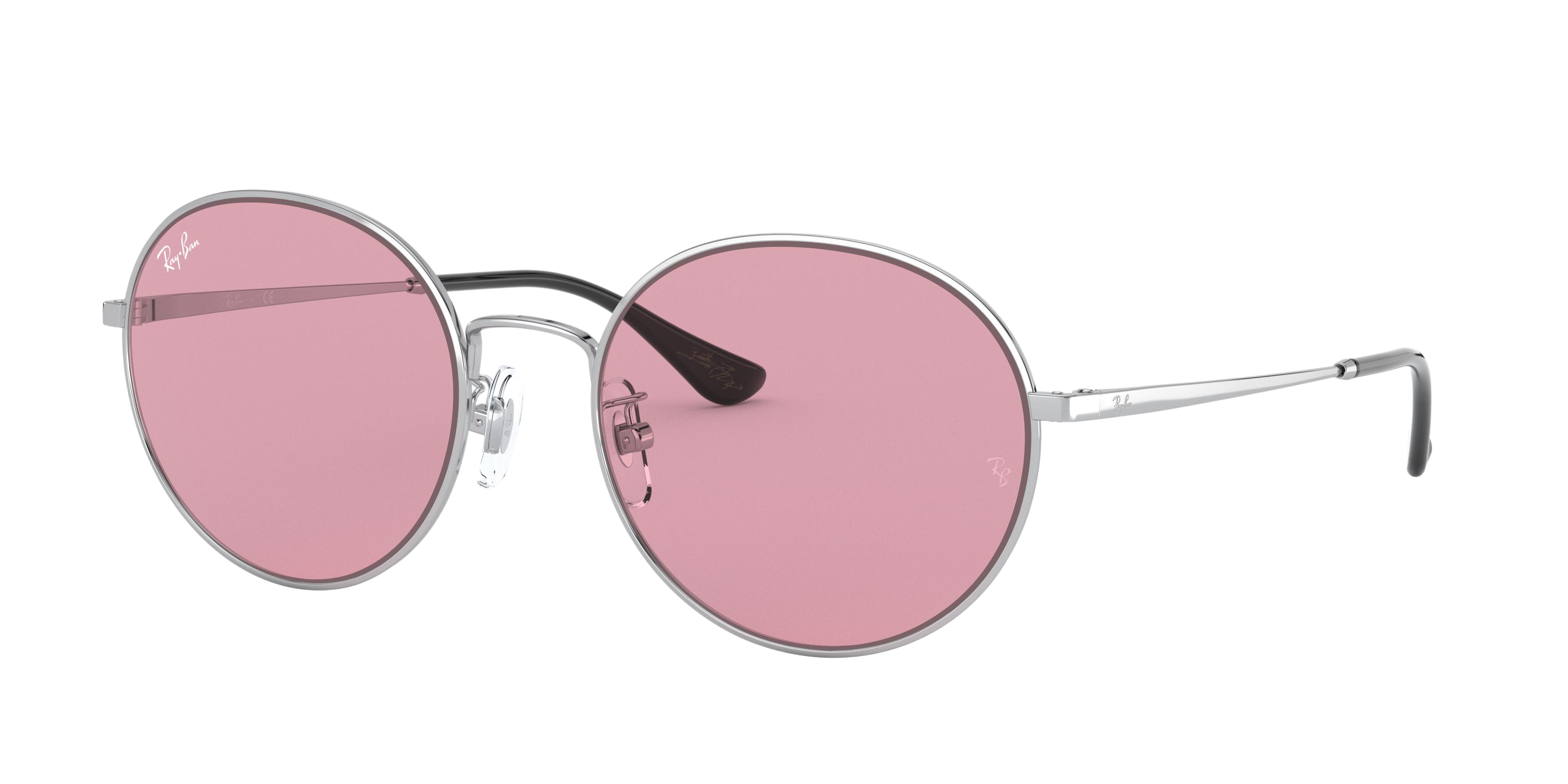 Ray-Ban RB3612 round sunglasses in Silver