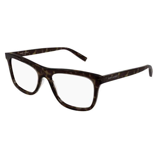 Saint Laurent SL 481 rectangle eyeglasses in Havana Havana Transparent