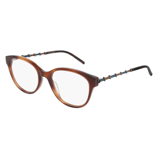 Gucci GG0656O cateye eyeglasses in Havana Gold Transparent