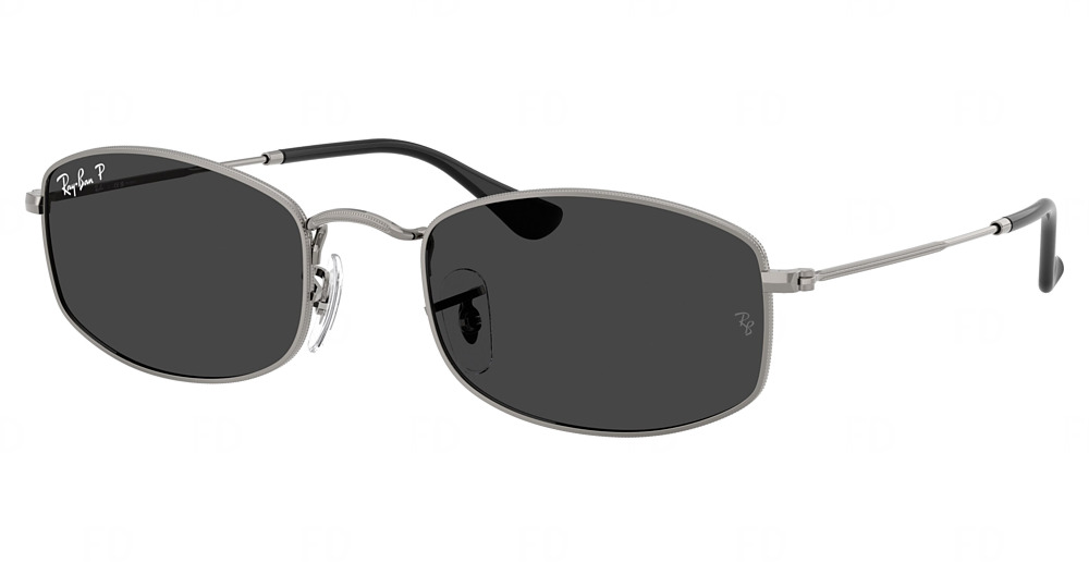Ray-Ban RB3832 round sunglasses in Gunmetal/Polarized Black