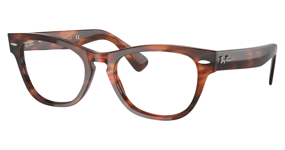 Ray-Ban RX2201V cateye eyeglasses in Striped Havana