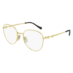 Gucci GG0880O round eyeglasses in Gold Gold Transparent