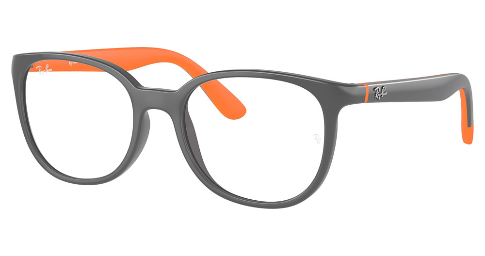 Ray-Ban RY1631 round eyeglasses in Dark Grey on Rubber Oran