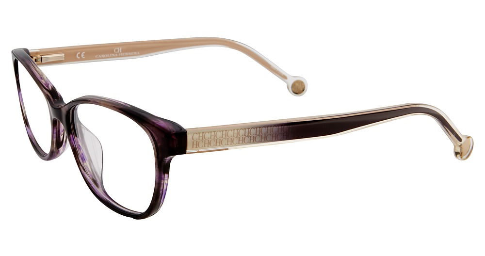 Carolina Herrera VHE726K round eyeglasses in Purple 0 P82