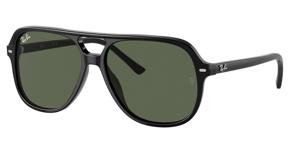 Ray-Ban RJ9096S JUNIOR BILL aviator sunglasses in Black/Dark Green