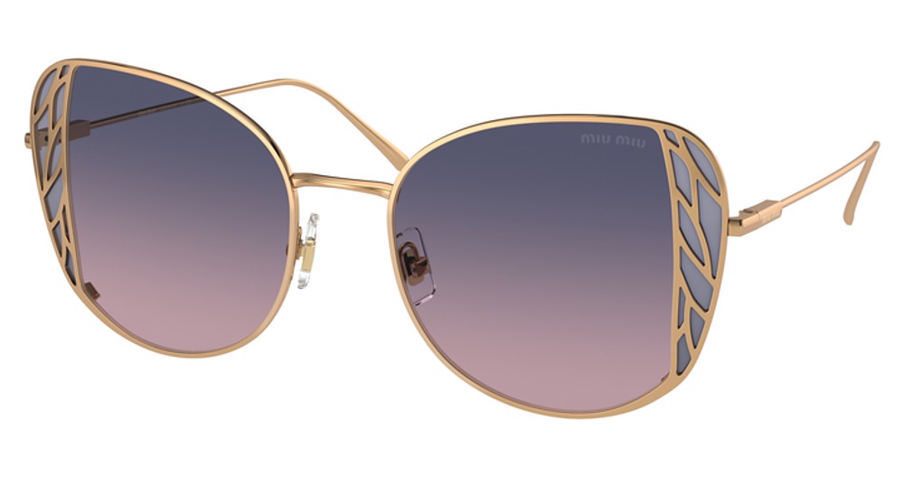Miu Miu MU 57XS cateye sunglasses in Brass/Pink Gradient Blue