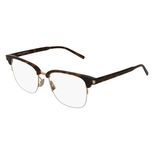Saint Laurent SL 189 SLIM square eyeglasses in Avana Avana Transparent