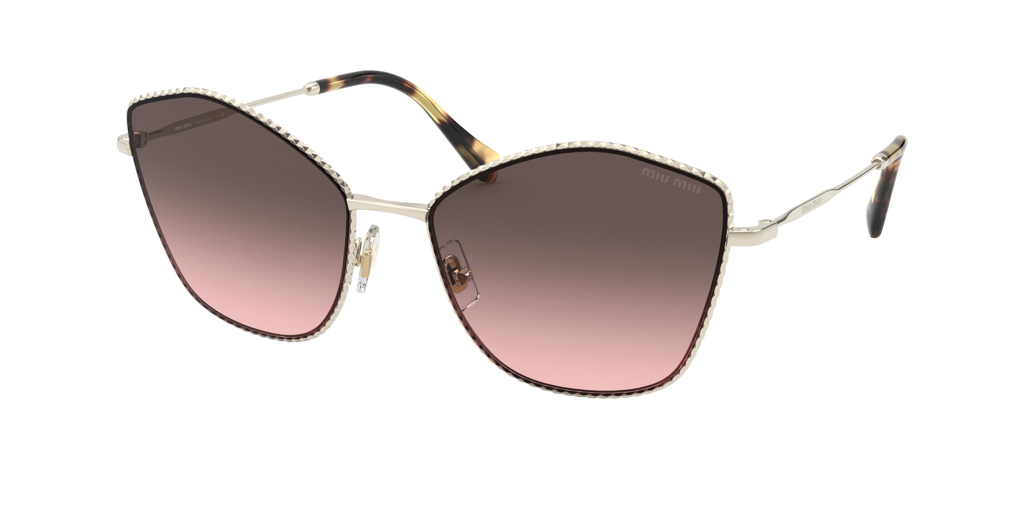 Miu Miu MU 60VS cateye sunglasses in Pale Gold
