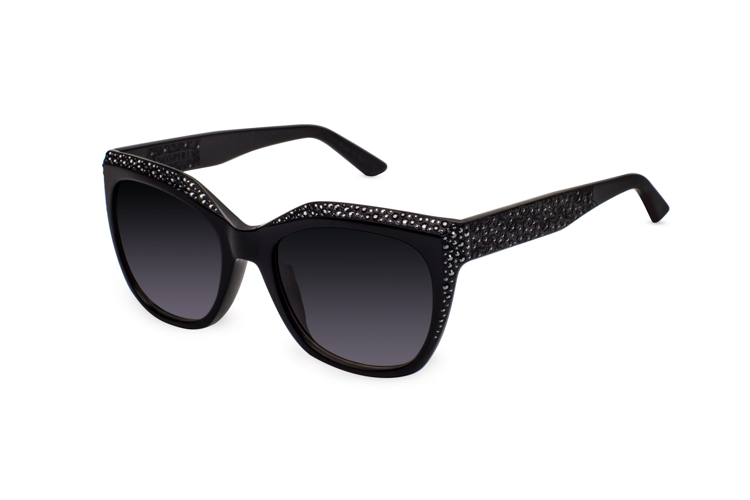 Black with black crystals