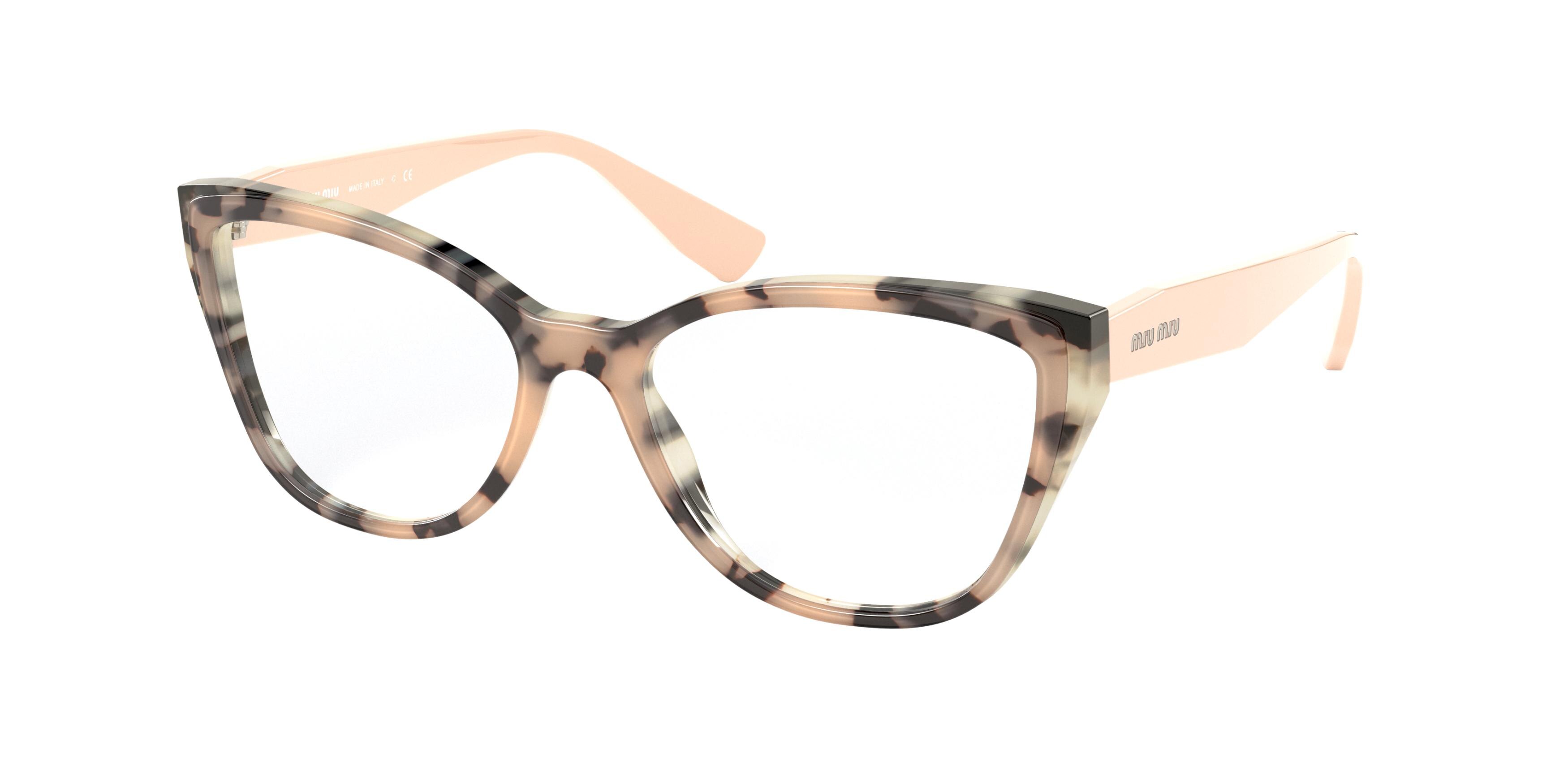 Miu Miu MU 04SV rectangle eyeglasses in Havana Pink Top Pink
