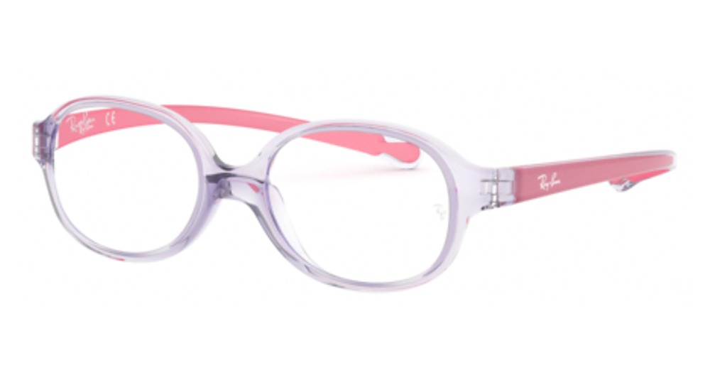 Ray-Ban RY1587 round eyeglasses in Trasparent Light Violet