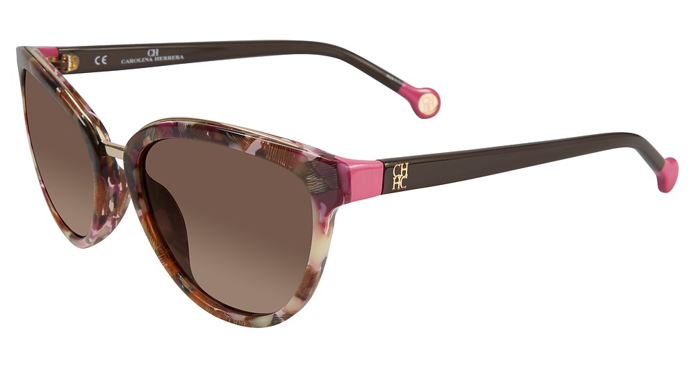 Carolina Herrera SHE688 cateye sunglasses in Havana Fuschia 01 Gt