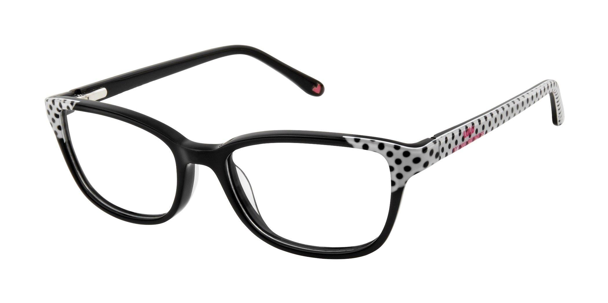 Black With Black/White Polka Dots