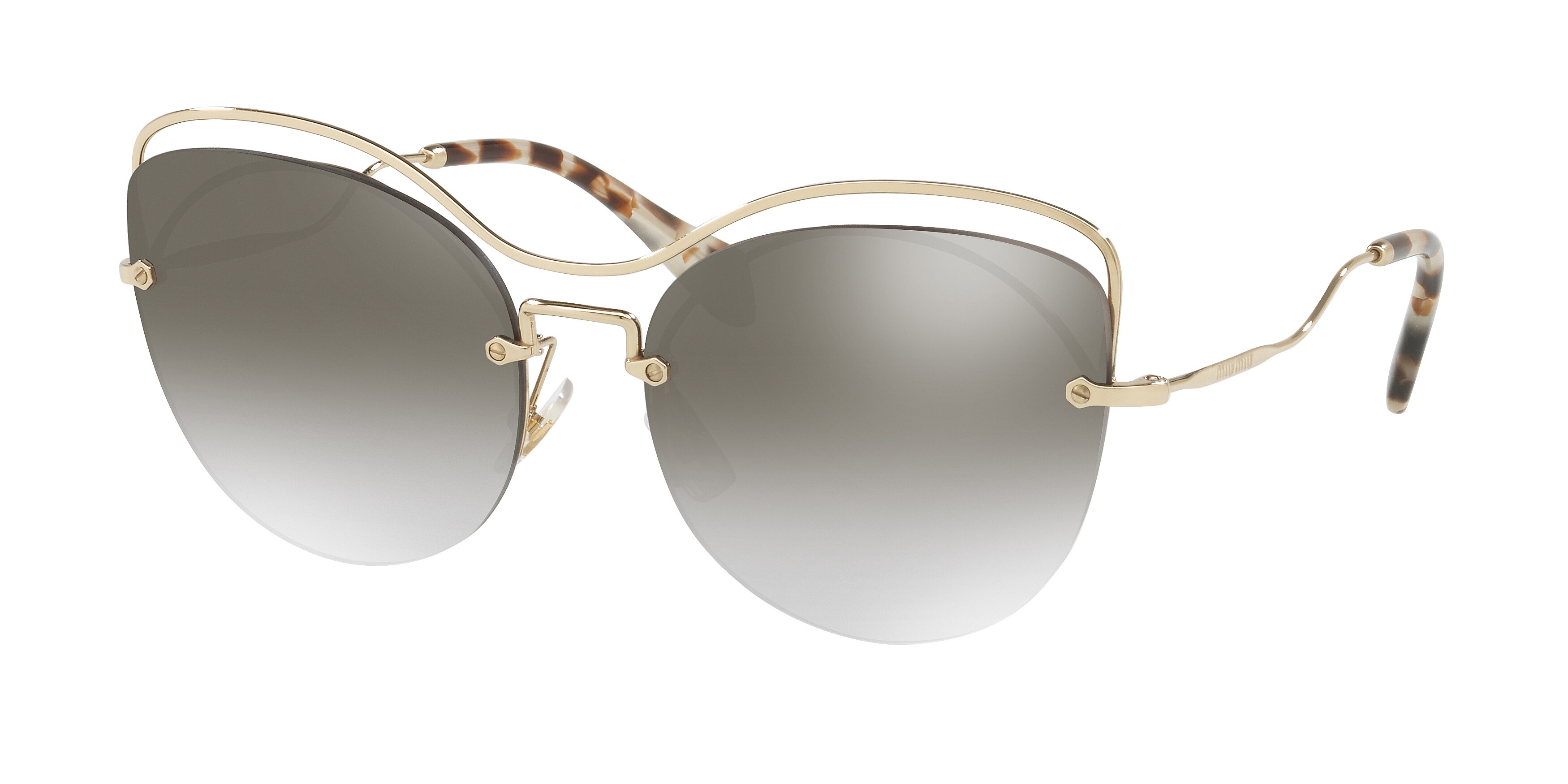 Miu Miu MU 50TS cateye sunglasses in Pale Gold