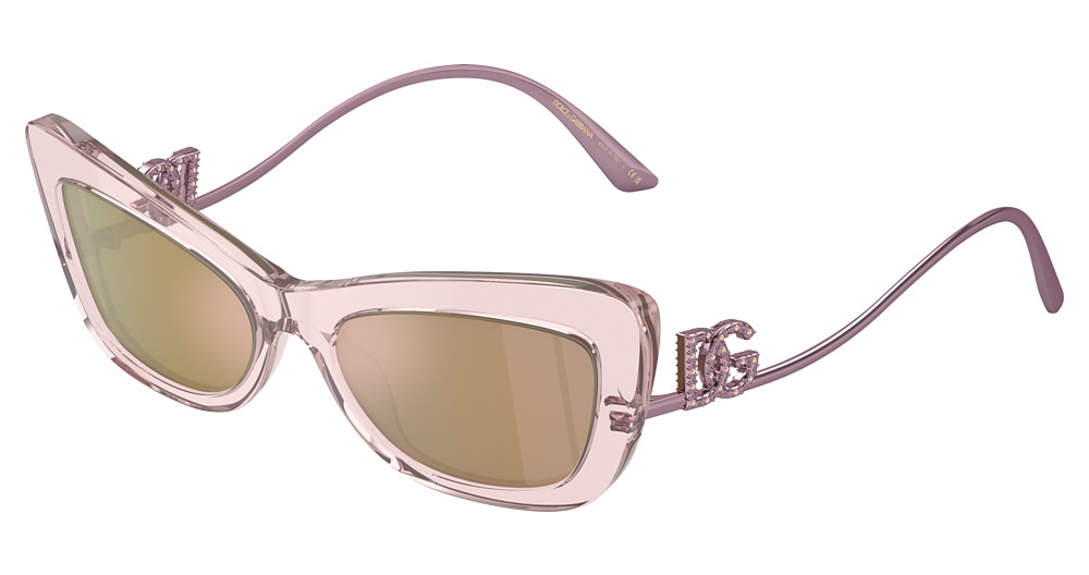 TRANSPARENT ROSE / LIGHT BROWN MIRROR PINK