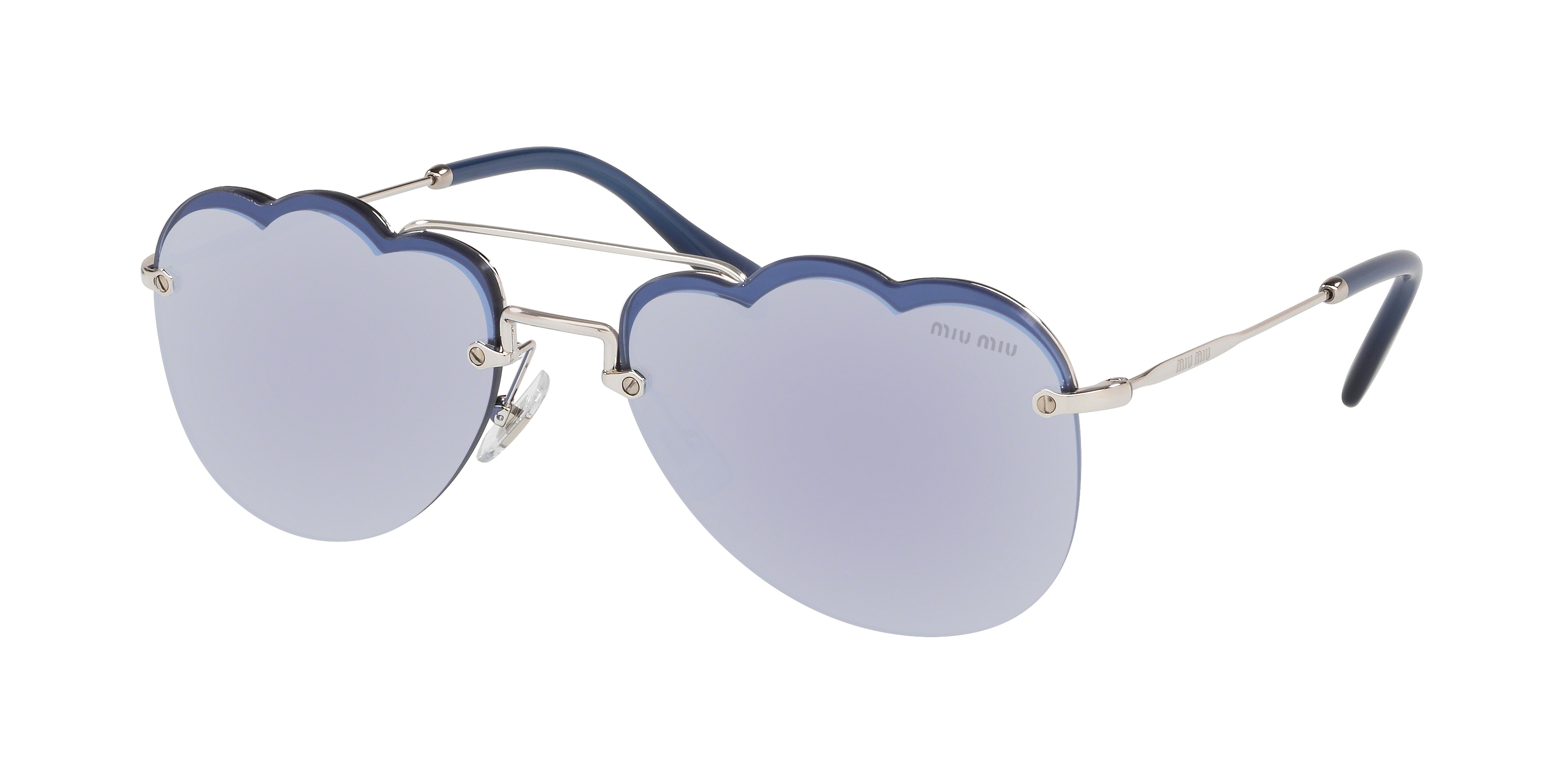 Miu Miu MU 56US square sunglasses in Silver