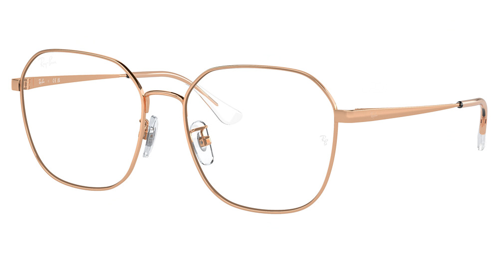 Ray-Ban RX6490D irregular eyeglasses in Rose Gold