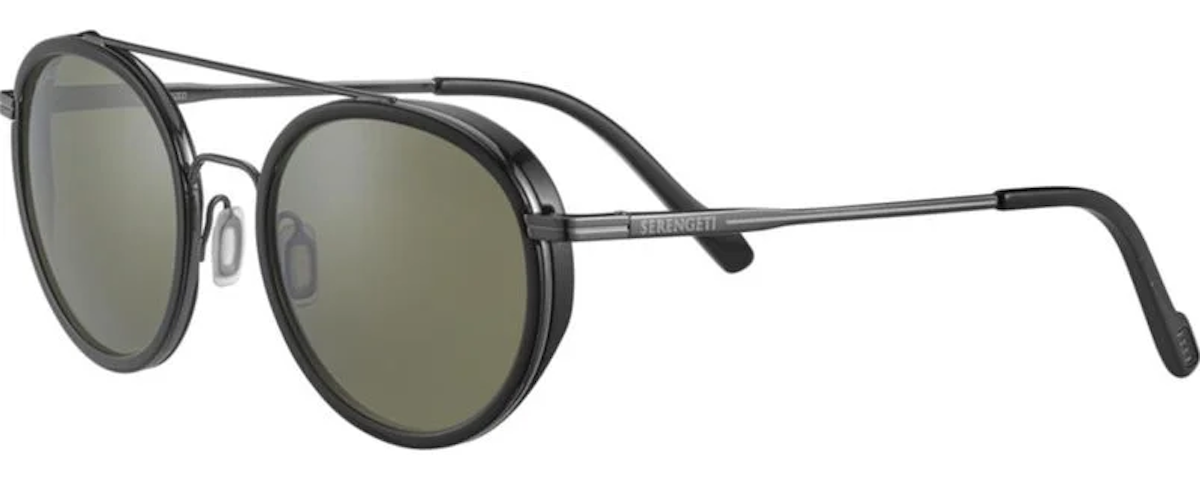 Shiny Dark Gunmetal Black Shiny Acetate / Mineral Polarized 555nm