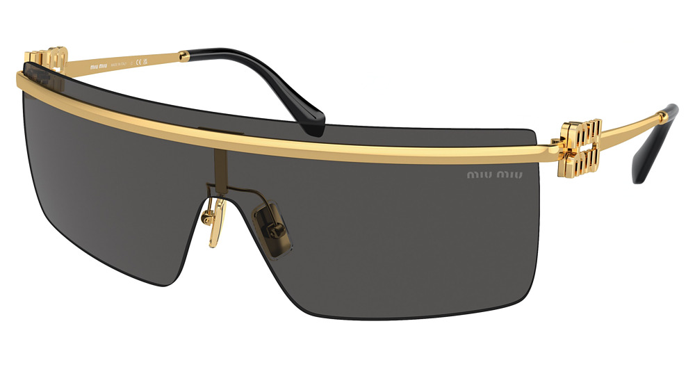 Miu Miu MU 50ZS sunglasses in Gold/Dark Grey