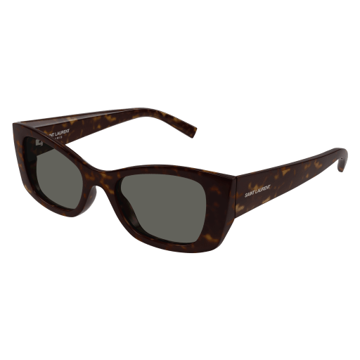 Saint Laurent SL 593 cateye sunglasses in Havana/Grey