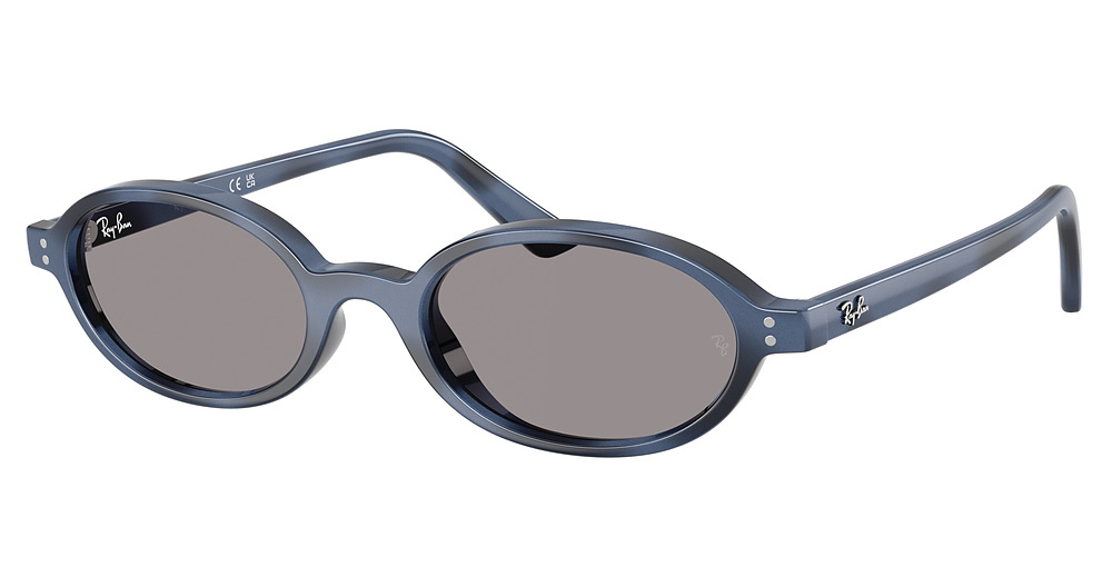 Ray-Ban RB4472 round sunglasses in Blue Havana/Grey