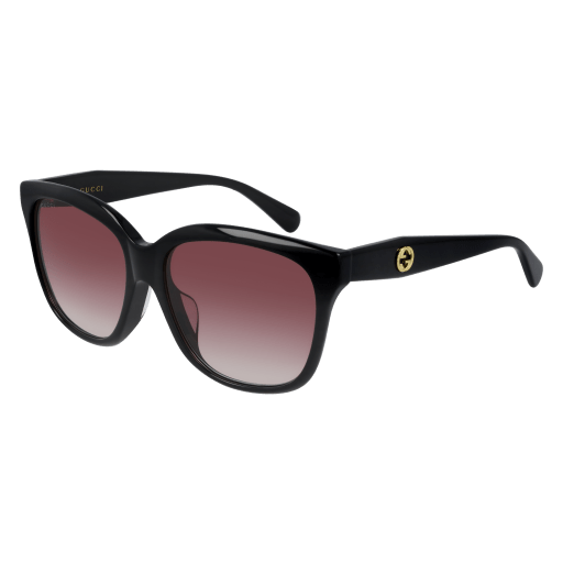Gucci GG0800SA rectangle sunglasses in Black Black Red/Red