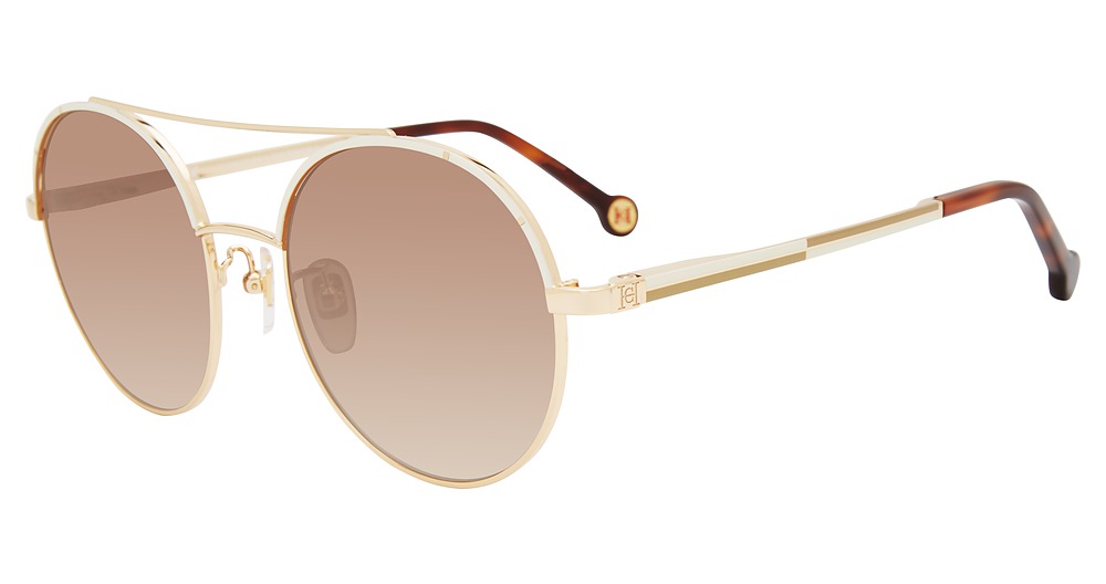 Carolina Herrera SHE173 round sunglasses in Gold 0 H32
