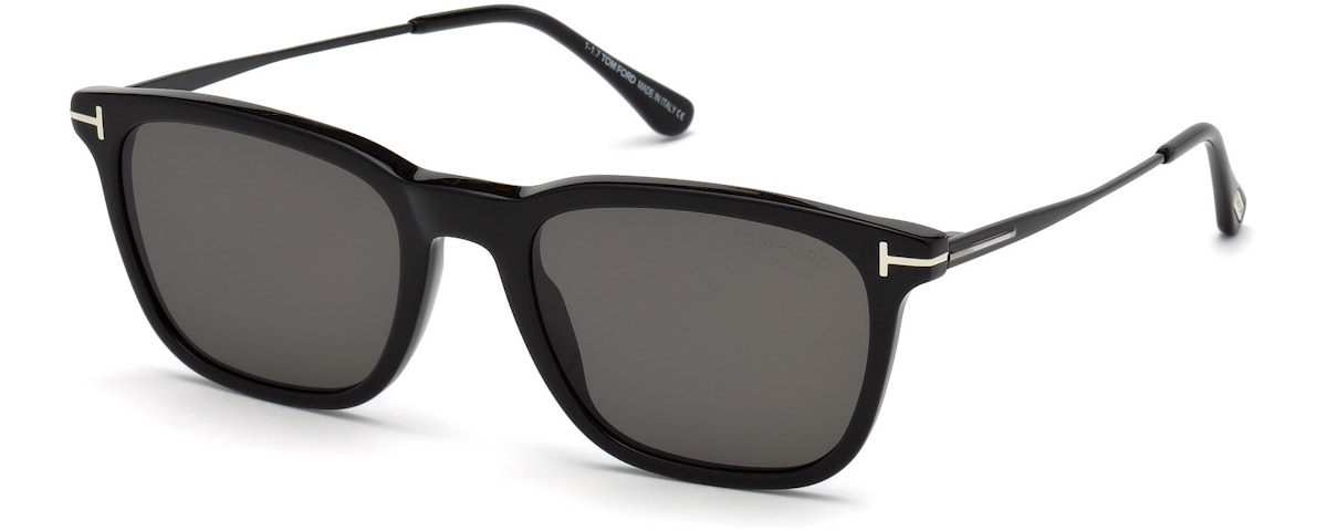 Shiny Black, Shiny Black Metal Temples / Smoke Polarized Lenses