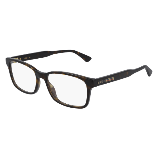 Gucci GG0826O rectangle eyeglasses in Havana Havana Transparent