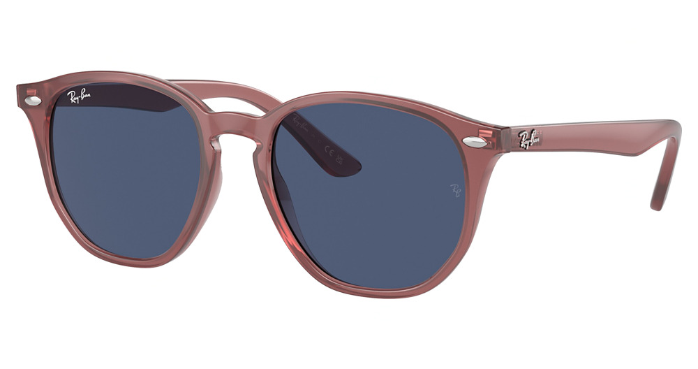 Ray-Ban RJ9070S round sunglasses in Opal Pink/Dark Blue