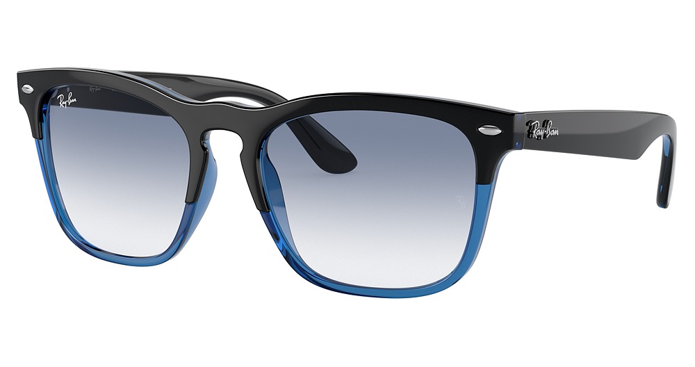 Ray-Ban RB4487 STEVE square sunglasses in Black on Transparent Blue