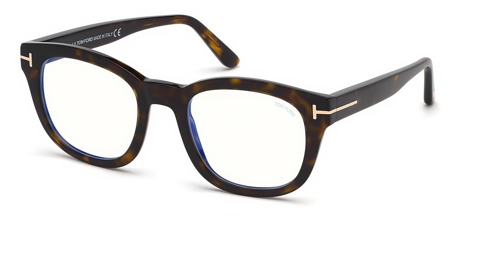 Tom Ford FT5542-B irregular eyeglasses in Dark Havana