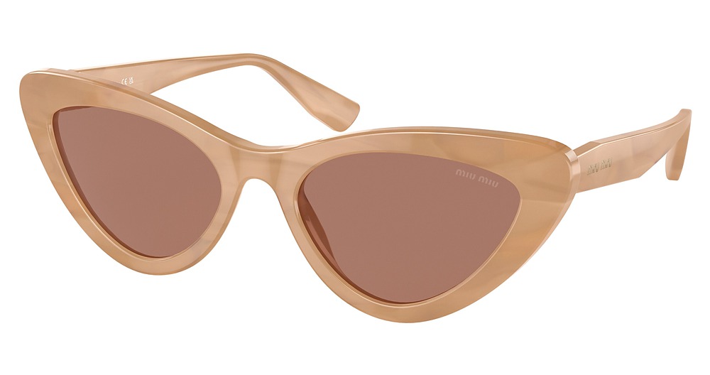 Miu Miu MU 01VS CORE COLLECTION cateye sunglasses in Beige/Dark Brown