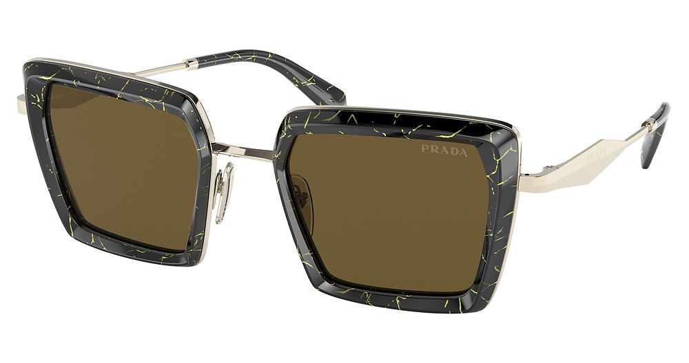 BLACK/YELLOW MARBLE / DARK BROWN