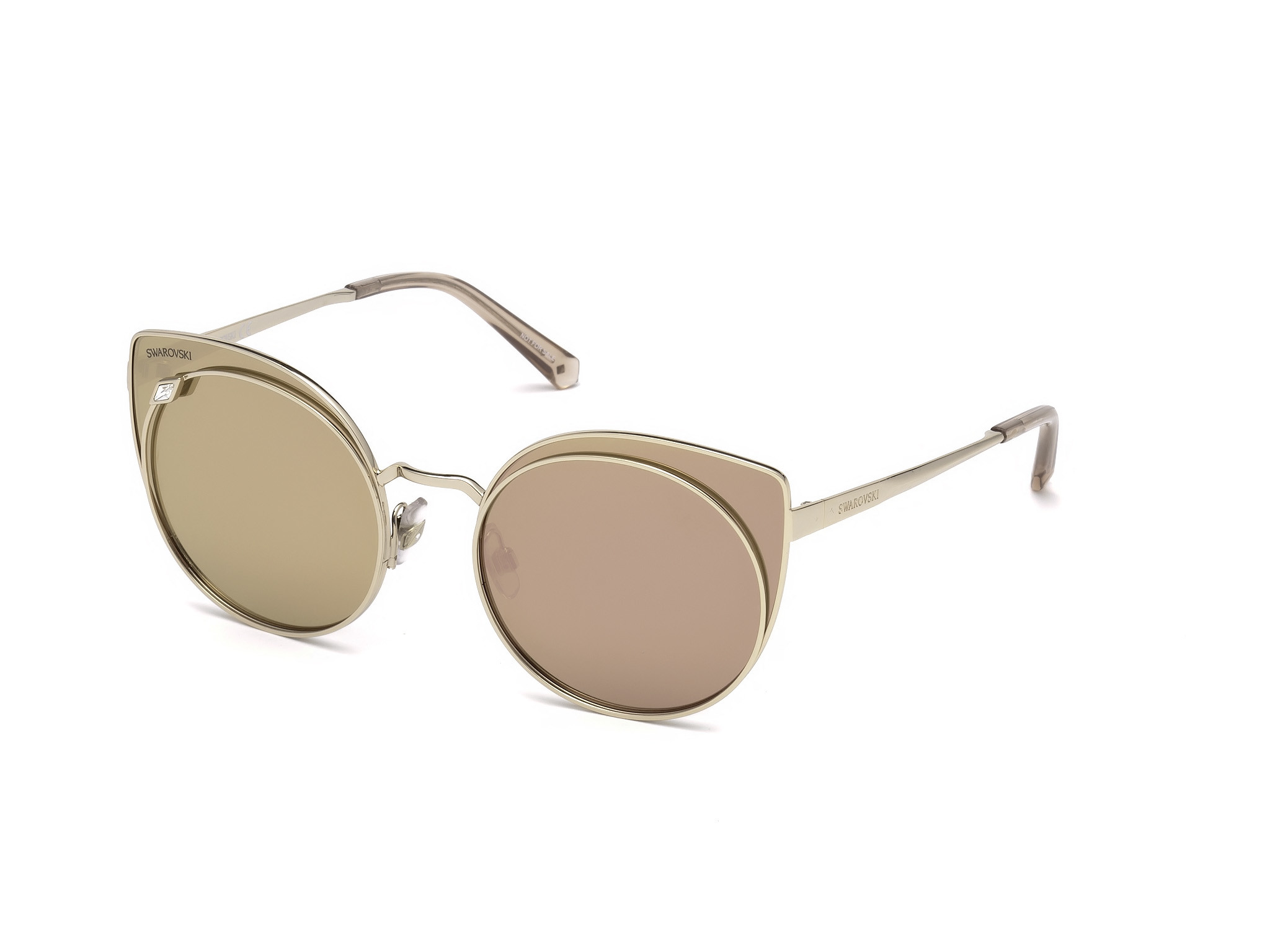 Shiny Rose Gold / Brown Mirror Lenses