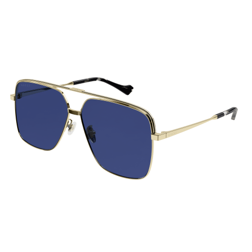 Gucci GG1099SA aviator sunglasses in Gold Gold Blue/Blue