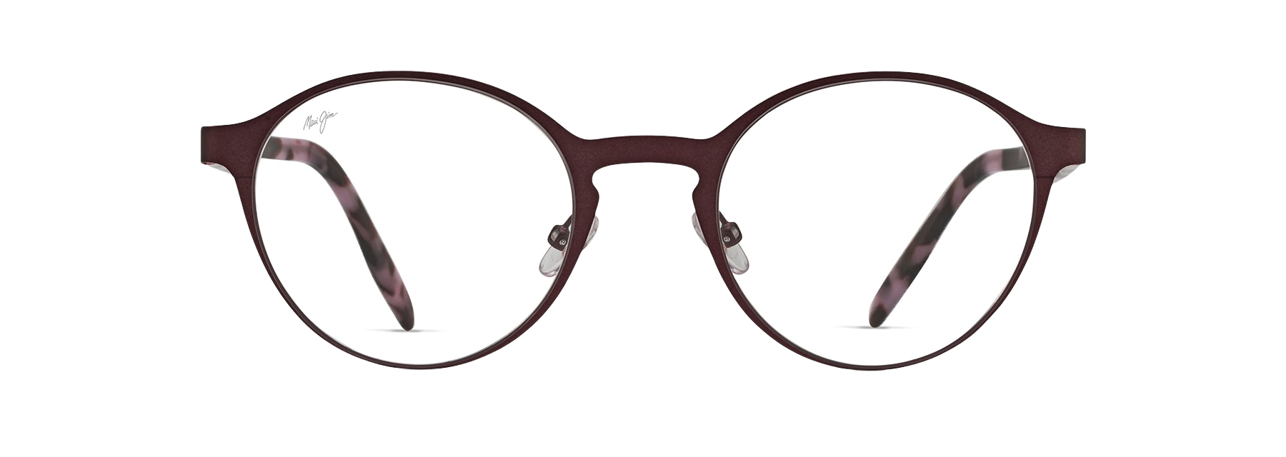 Matte Burgundy with Marble Temples