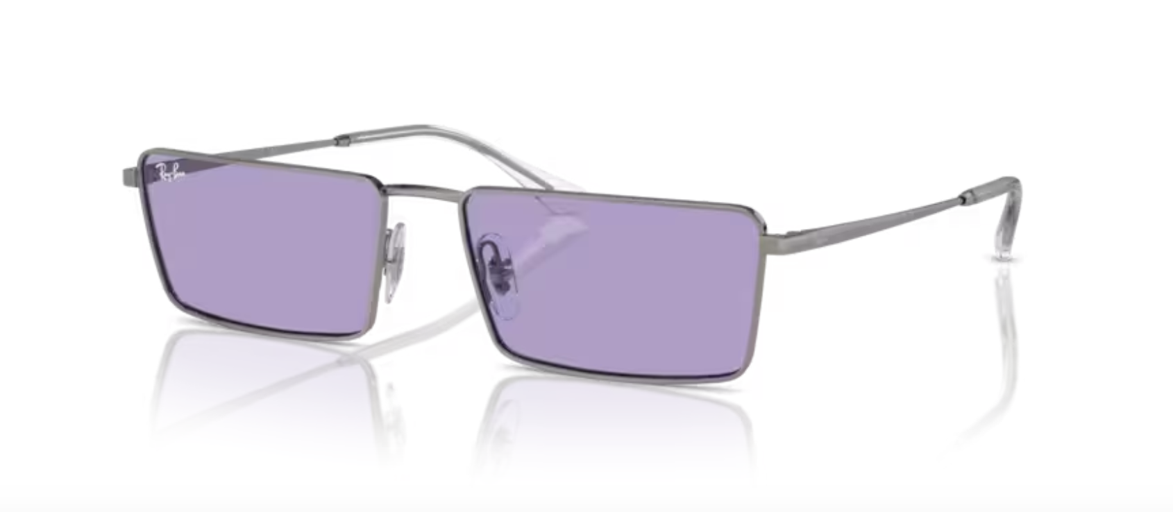 Ray-Ban RB3741 EMY square sunglasses in Gunmetal/Violet