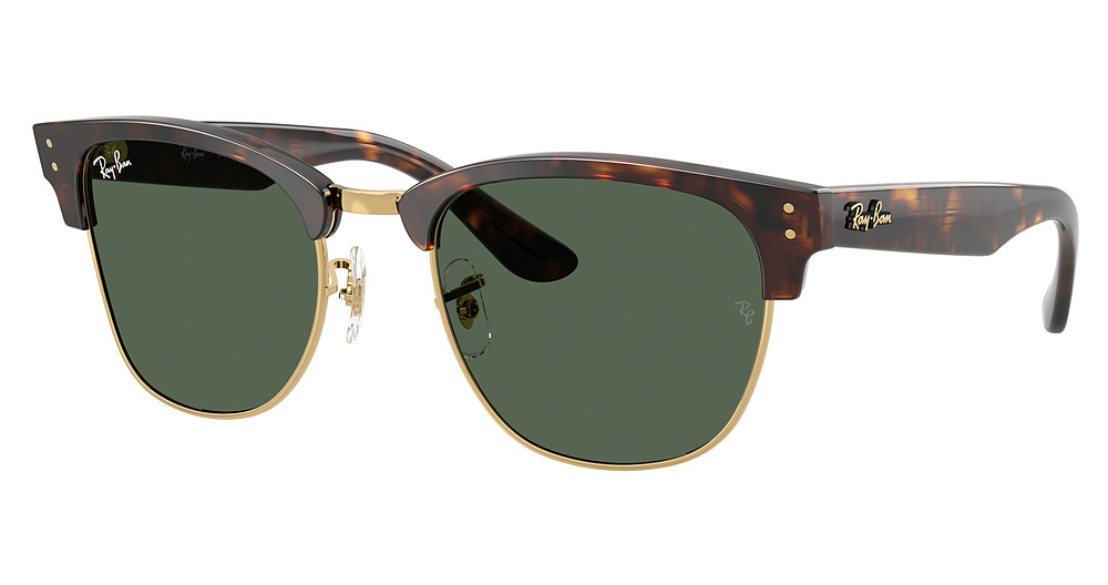 Ray-Ban RBR0504S CLUBMASTER REVERSE round sunglasses in Havana/Dark Green