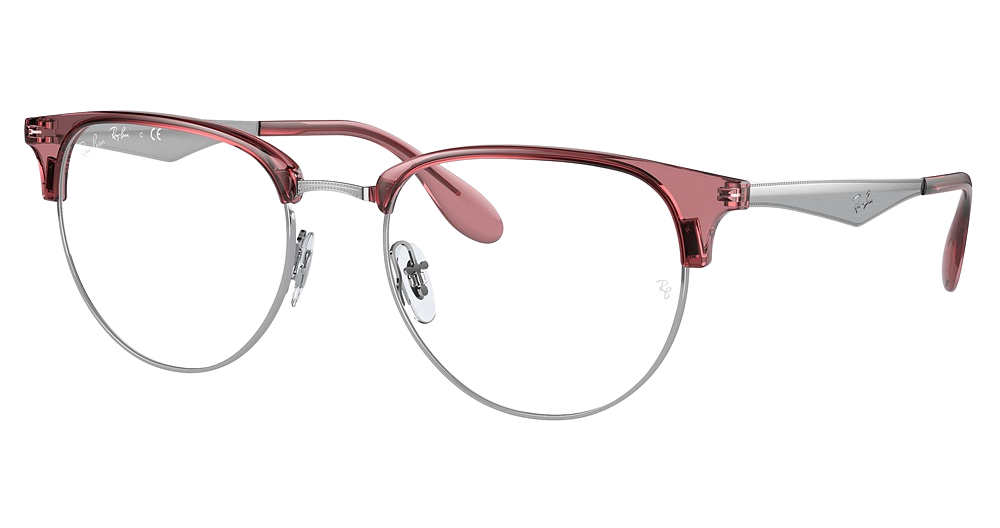 TRANSPARENT RED ON SILVE