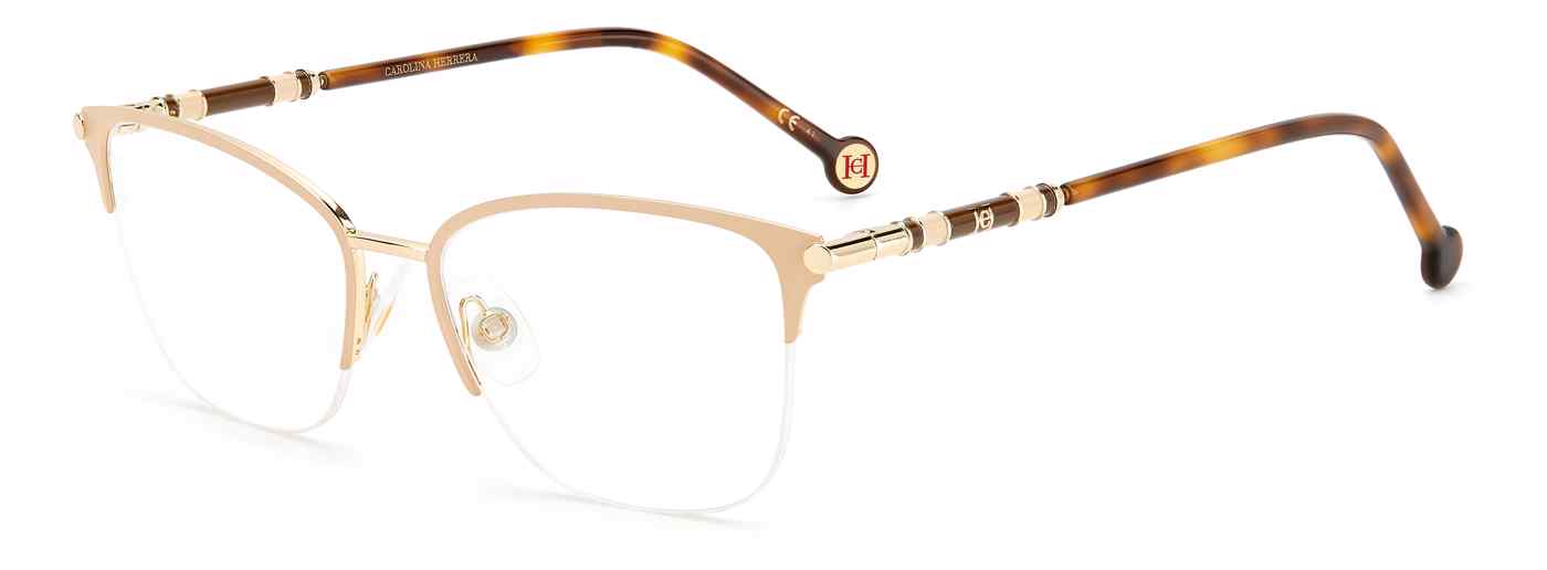 Carolina Herrera CH-0033 square eyeglasses in Gold Black