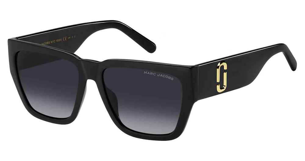Marc Jacobs MARC 646/S rectangle sunglasses in Blackgrey/Grey Shaded Polarized