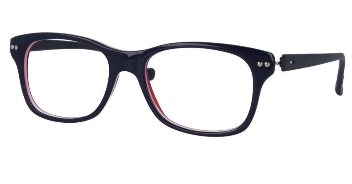 iGreen V4.71 square eyeglasses in Top Dark Blue/Transparent Red
