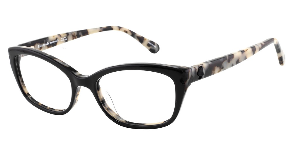 Kate Spade Arabel rectangle eyeglasses in BK White Havana