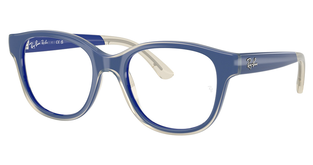 Ray-Ban RY1950 round eyeglasses in Blue With Transparent Nat