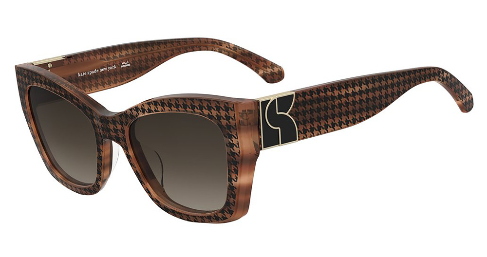 Kate Spade KS JAYDA/G/S cateye sunglasses in BW Ptt/Brown Shaded