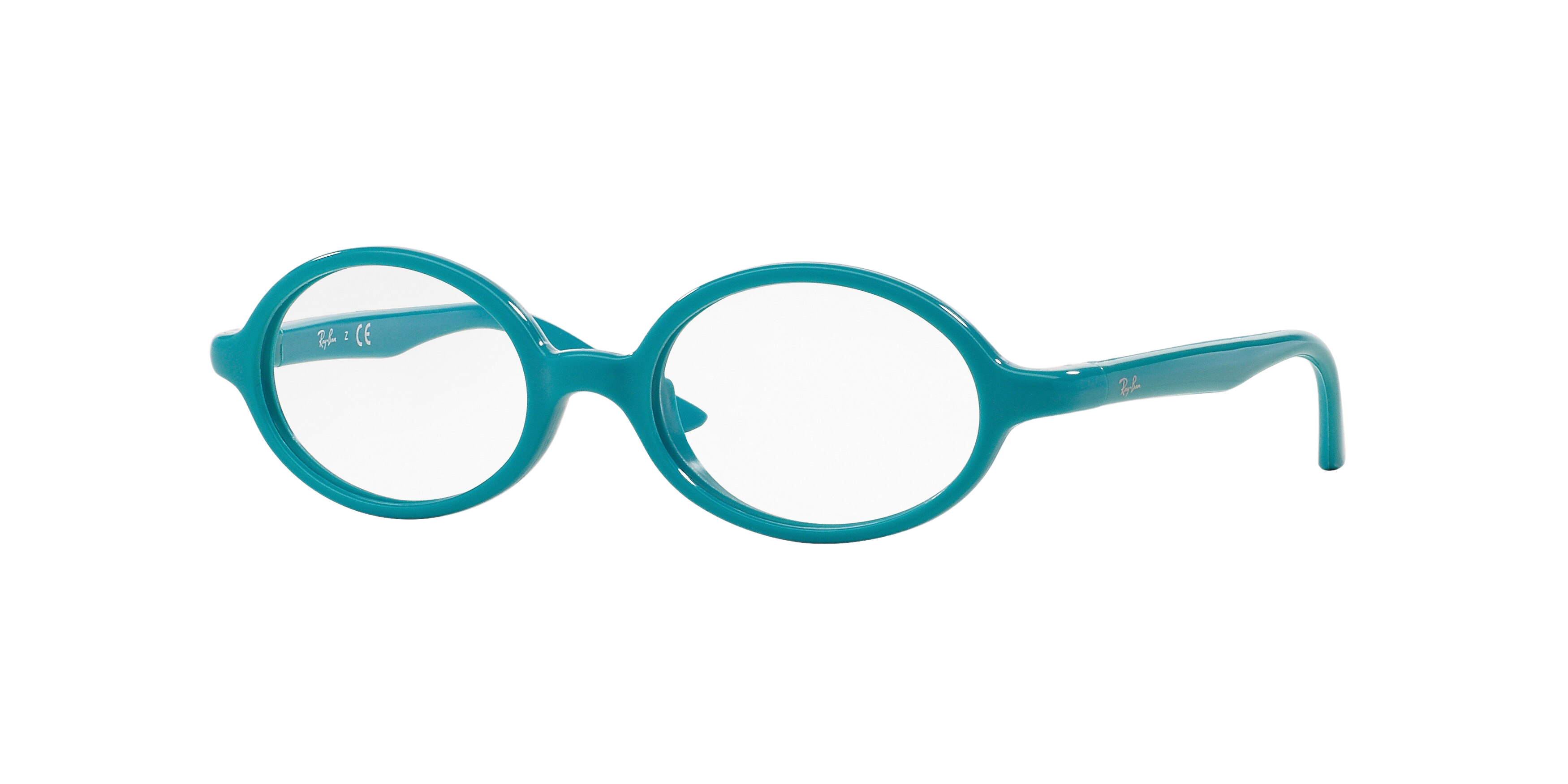 Ray-Ban RY1545 round eyeglasses in Azure on Rubber Azure